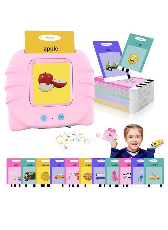 Topcolor Educational Toy For Kids, Listen And Learn Audio Flash Cards In Arabic And English For Toddlers 1 2 3 4 5 6 Years Flashcard Device For Boys And Girls With 112 Pieces Of Double-Sided Cards 224 Words, In Arabic And English - Image 1