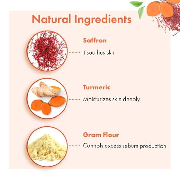 Good Vibes Ubtan Insta Glow Powder for Face | Hydrating Pack with Turmeric Saffron & Sandalwood | Suits All Skin Types | No Parabens Sulfates & Mineral Oil | 5.29 Oz/150g - Image 2