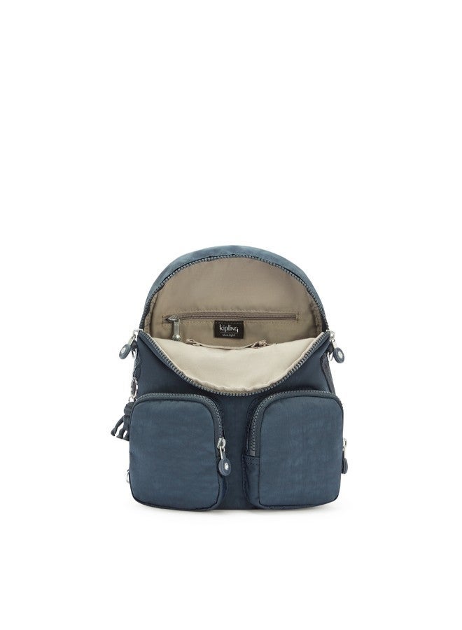 kipling Small Backpack (Convertible To Shoulderbag) Female Blue Bleu 2 Firefly Up - Image 4