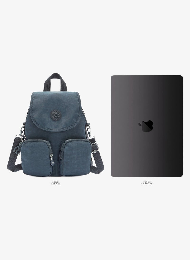 kipling Small Backpack (Convertible To Shoulderbag) Female Blue Bleu 2 Firefly Up - Image 2