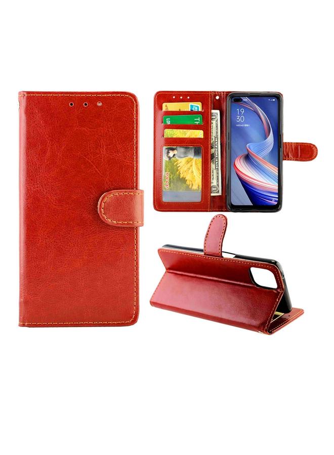 S-TOP Case For OPPO A92s Crazy Horse Texture Leather Horizontal Flip Protective Case with Holder & Card Slots & Wallet & Photo Frame - Image 1
