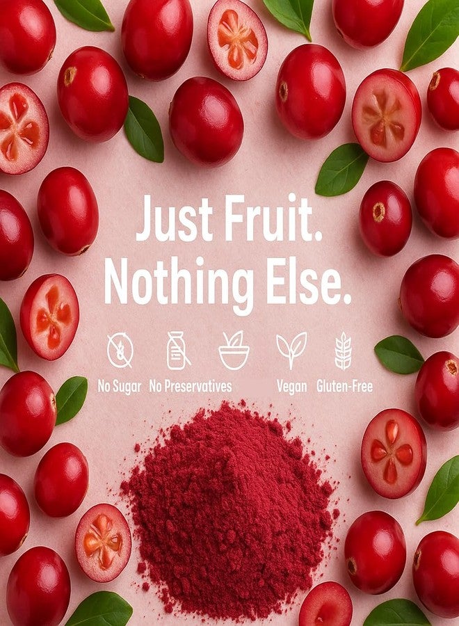 Confect Cranberry Powder | Pure & Natural Fruit Powder for Smoothies, Baking, Beverages, Juices, Tea & DIY Recipes | Vegan, Gluten-Free, No Added Sugar – 100g - Image 2