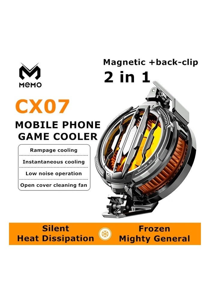 Memo CX 07 Magnetic Cooler Fan 15W Powerful Cooling for Mobile & Tablets  Instant Freeze for Gaming - Image 2