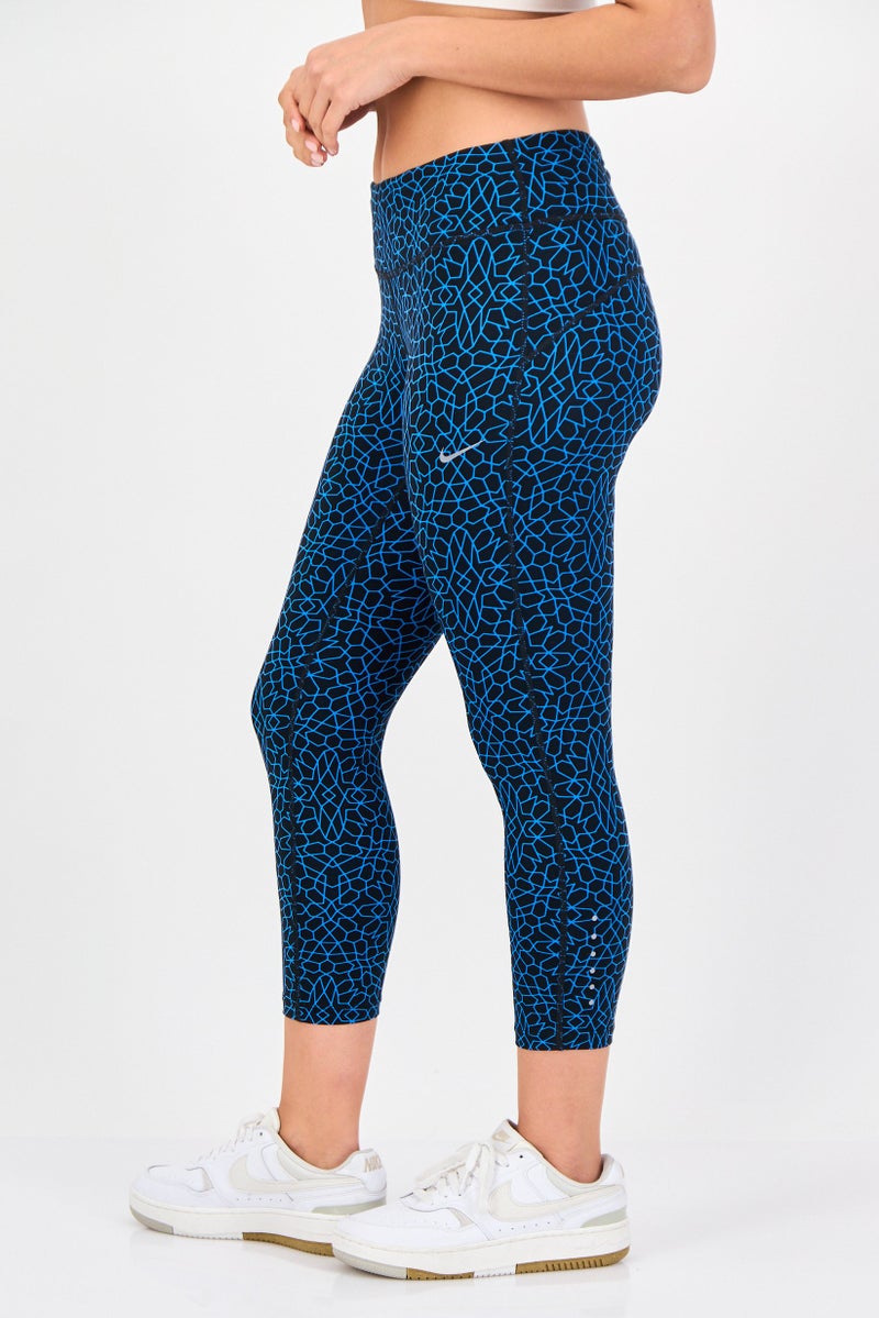 Nike Women Tight Fit Allover Print Running Leggings, Multicolor - Image 3