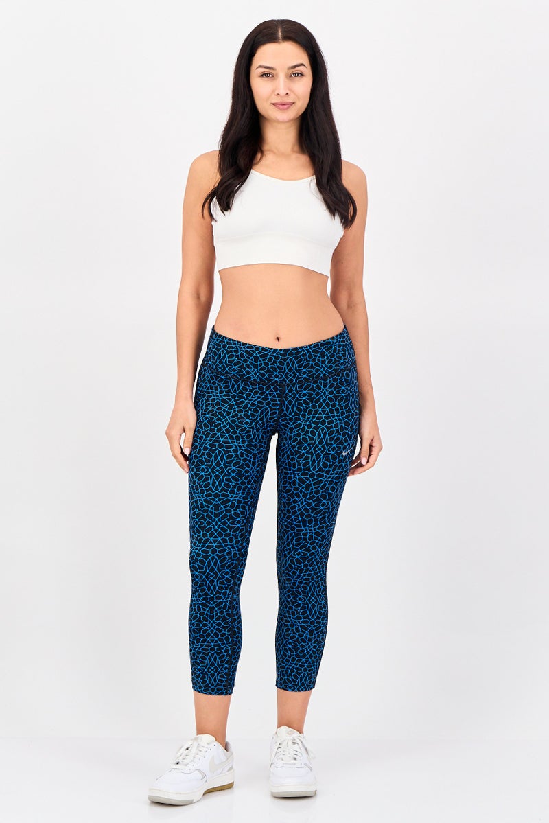 Nike Women Tight Fit Allover Print Running Leggings, Multicolor - Image 2