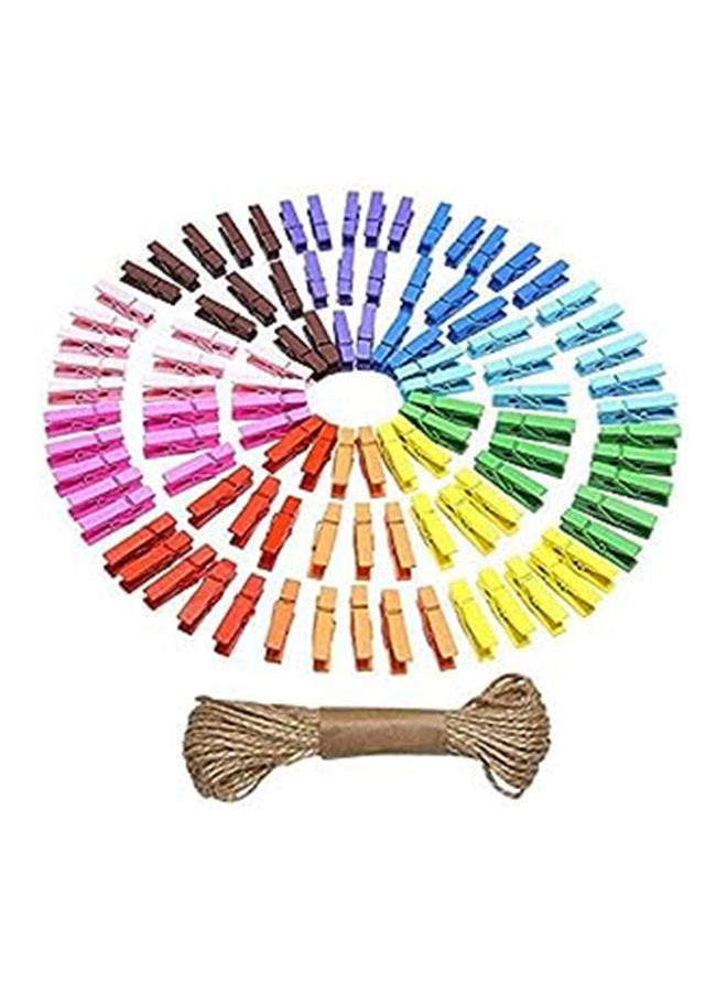 Wooden Photo Paper Peg Pin 100 Pieces 