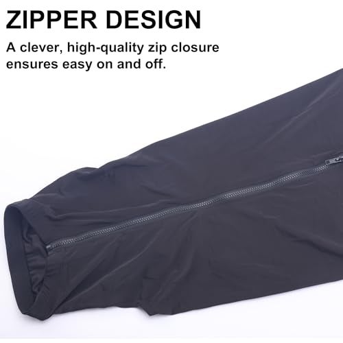 Leberna Stretch Horse Hood with Zip Full Face Neck Cover (Black, S) - Image 3