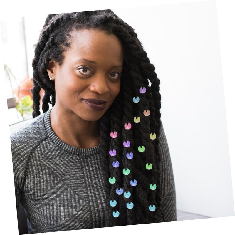 Transparent Glitter DIY Dreadlocks Hair Beads Set With Rubber Bands And Threading Tools For Creative Braiding - Image 5