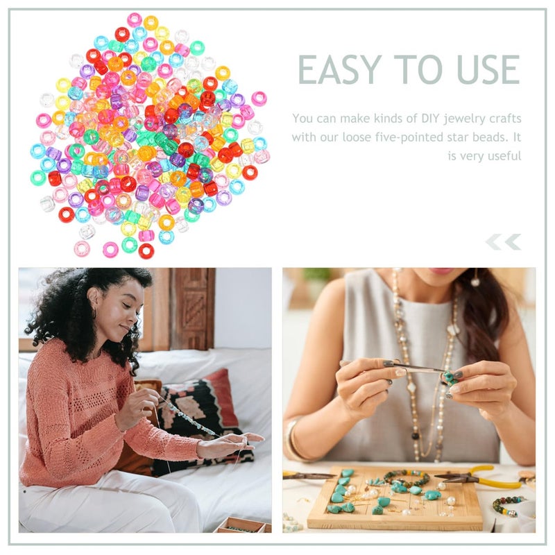 Transparent Glitter DIY Dreadlocks Hair Beads Set With Rubber Bands And Threading Tools For Creative Braiding - Image 4