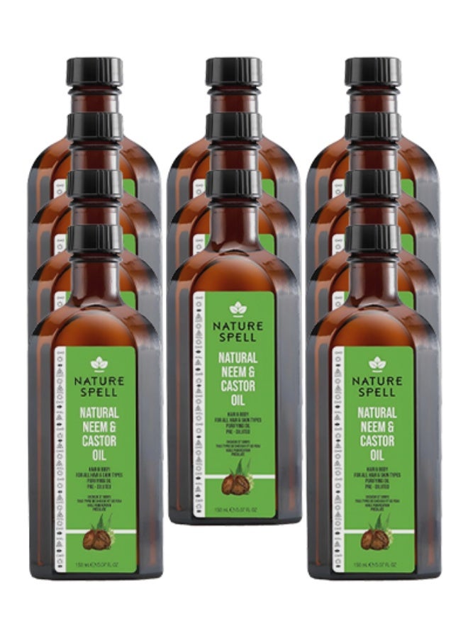 نايتشر سبيل 11 قطع زيت الخروع والنيم لجميع أنواع الشعر والبشرة 150 مل - Image 1