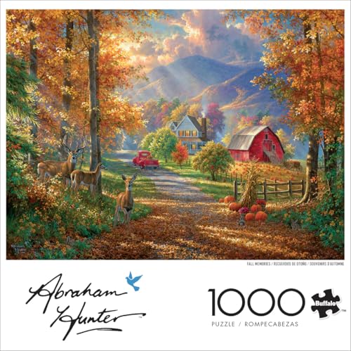 Buffalo Games Abraham Hunter Fall Memories 1000 Piece Jigsaw Puzzle Colorful Autumn Puzzles for Adults PrecisionCut Pieces Beautiful Seasonal Artwork Hours of Relaxing Fun - Image 5
