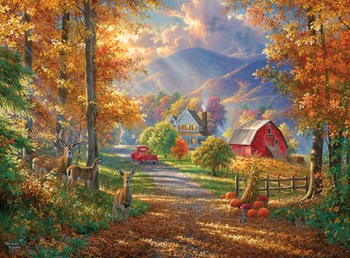 Buffalo Games Abraham Hunter Fall Memories 1000 Piece Jigsaw Puzzle Colorful Autumn Puzzles for Adults PrecisionCut Pieces Beautiful Seasonal Artwork Hours of Relaxing Fun - Image 1