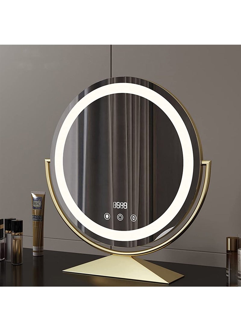 LIMOS - Vanity Mirror Hollywood Round 360°Rotation Touch Modes Dimmable 3 Colors Light Adjustable Brightness - Image 1