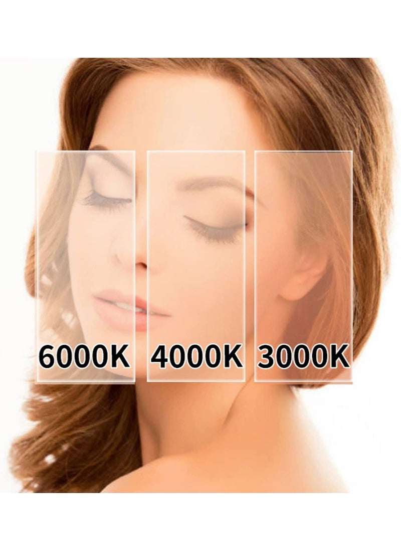LIMOS - Vanity Mirror Hollywood Round 360°Rotation Touch Modes Dimmable 3 Colors Light Adjustable Brightness - Image 1