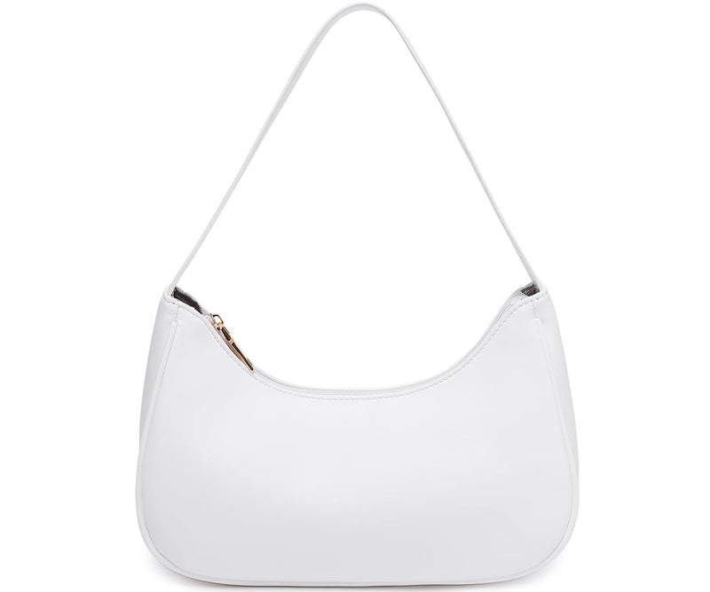 WSRYDJDL Fashion shoulder Bag for Women's Cute Hobo Tote Handbag Mini Clutch Underarm Purse for Daily Use/Work/Travel/Casual Outings (White GP) - Image 1