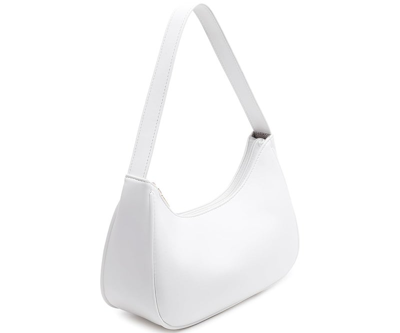 WSRYDJDL Fashion shoulder Bag for Women's Cute Hobo Tote Handbag Mini Clutch Underarm Purse for Daily Use/Work/Travel/Casual Outings (White GP) - Image 3