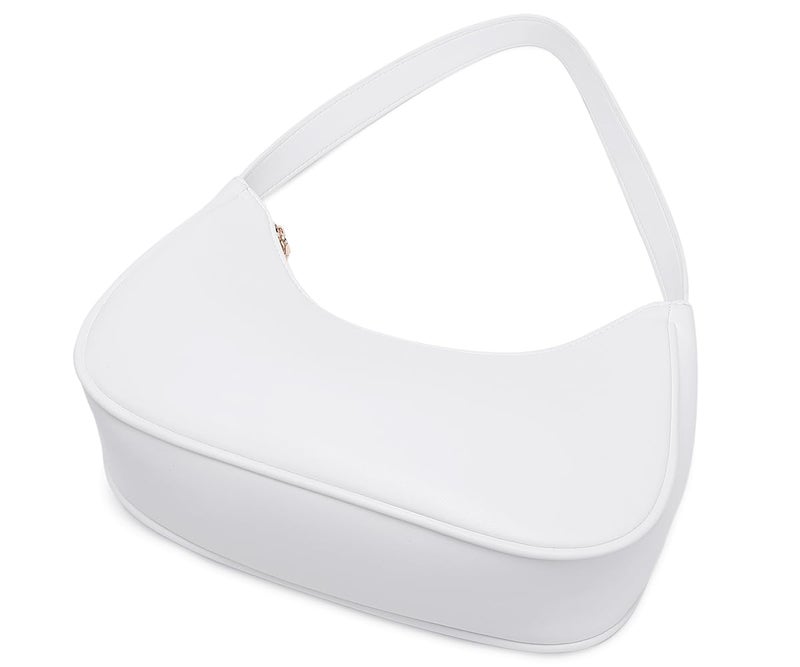 WSRYDJDL Fashion shoulder Bag for Women's Cute Hobo Tote Handbag Mini Clutch Underarm Purse for Daily Use/Work/Travel/Casual Outings (White GP) - Image 4