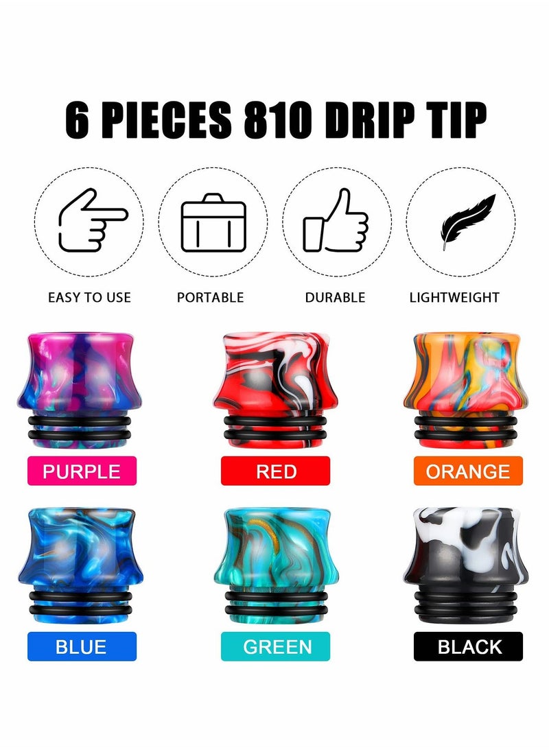 Y&D 6pcs Drip Tip, 810 Resin Replacement Standard Wide Bore Tip Cover Connector for Ice Maker, Coffee Machine Favors  - Image 4