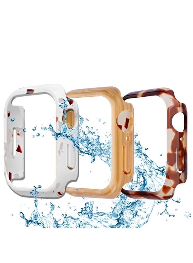 Fluorescent Colorful Marbled Pattern Case For Apple Watch 45mm Non Slip Grip - Image 2