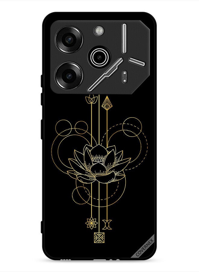 Covernex غطاء حماية Tecno Pova 6 Pro 5G بفن الزهور الحديث - Image 1