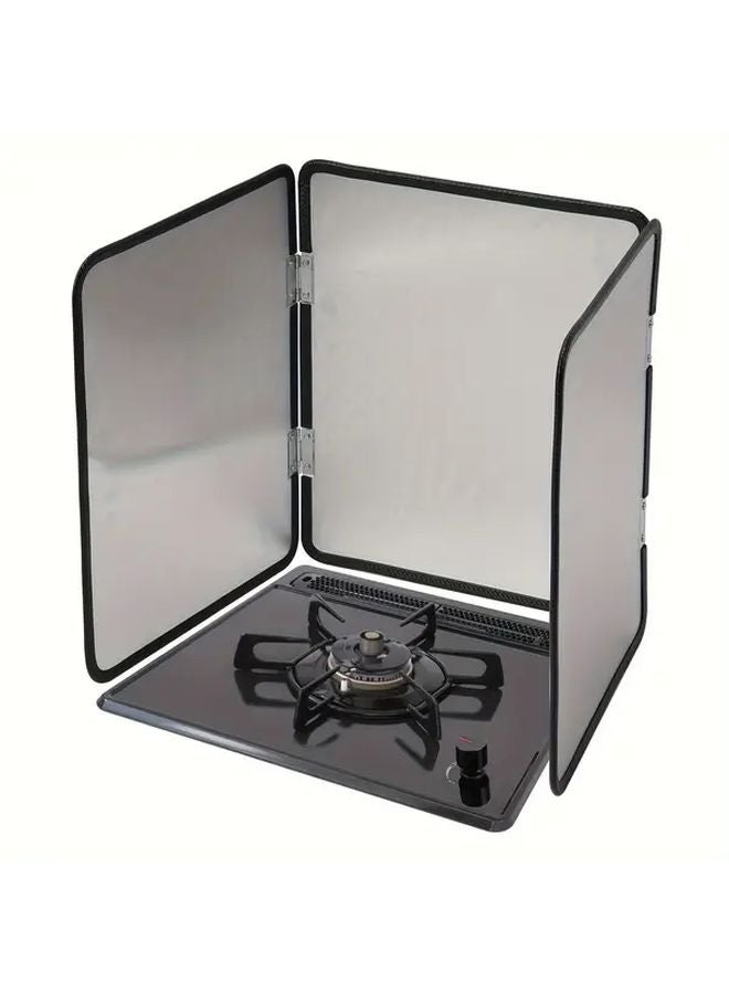 1pc Metal Foldable Heat Resistant Splatter Guard Aluminum Anti Splatter Shield - Image 1