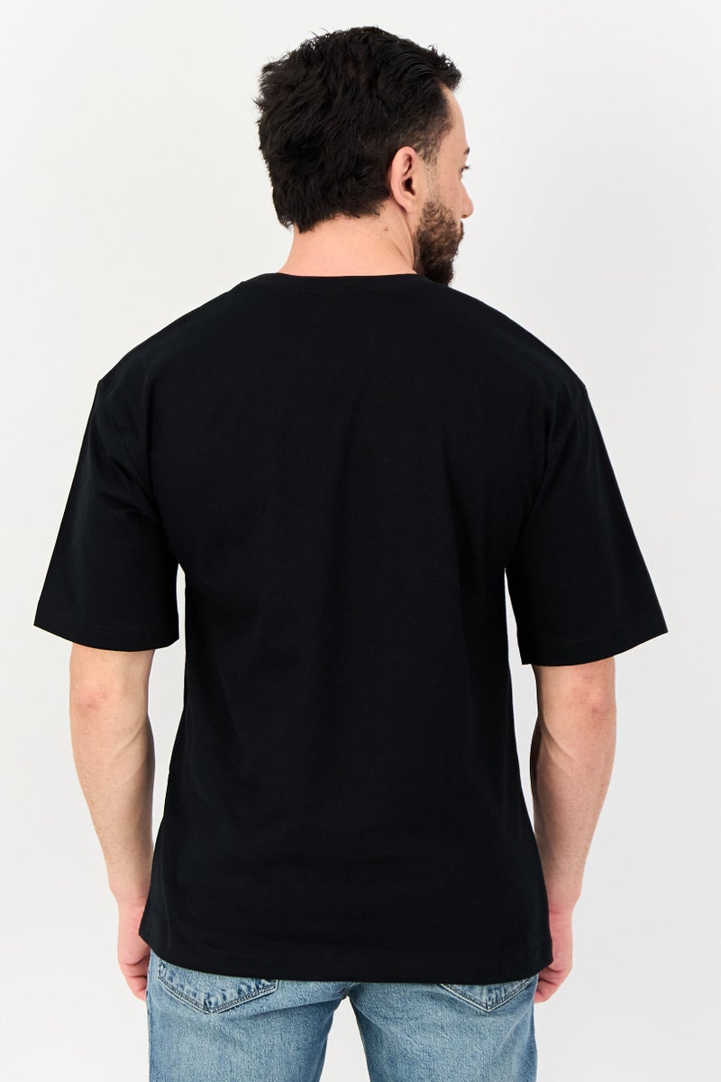 DC x Batman Men Crew Neck Short Sleeves Graphic Print T-Shirt, Black - Image 3