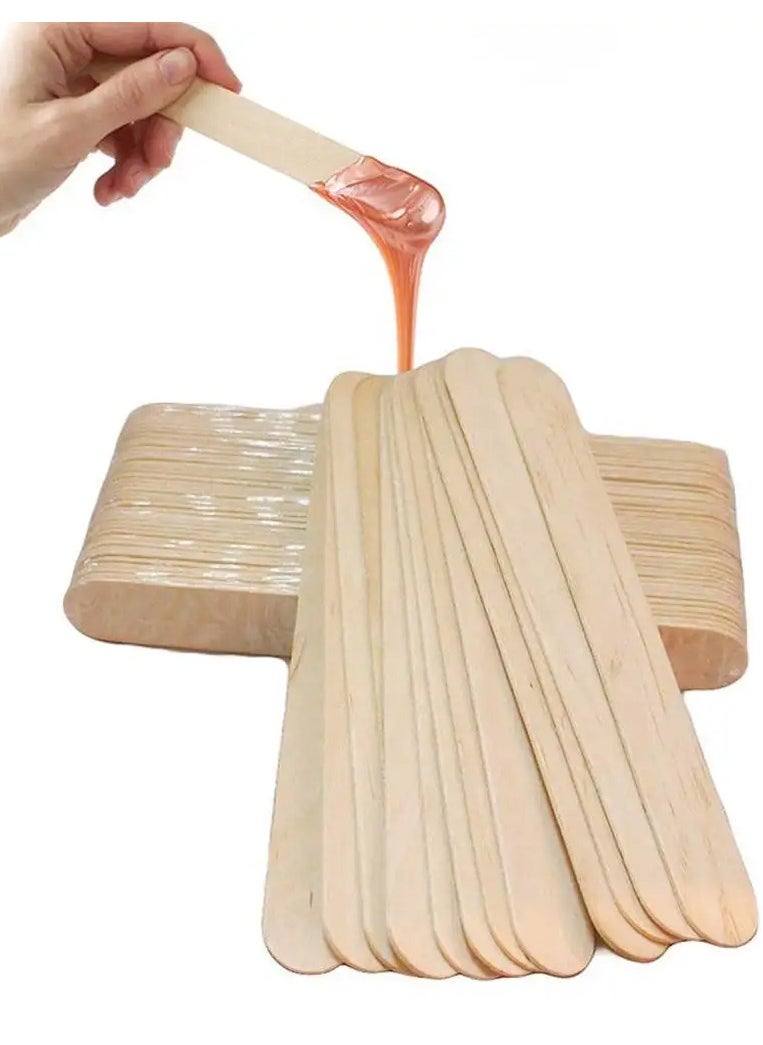 AEENAA 200-Pieces Disposable Wooden Tongue Depressor Waxing Spatula  - Image 3