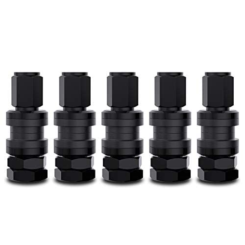 CKAuto 5 Pcs VS33TR33E Tubeless Metal Clampin Valve Stems Black Finish