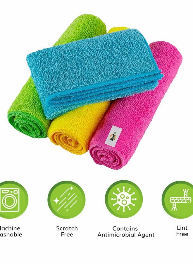 SCRUBIT 24 Pack Microfiber Cleaning Cloth by - Anti-Microbial, Lint & Streak Free Towels for House, Cars, Kitchen and Screens - Super Absorbent and Soft Wash Cloths (12 x 16) - Image 3