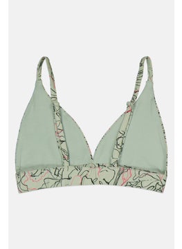 Reebok Women Non Padded Floral Print Bralette, Sage Combo  - Image 2