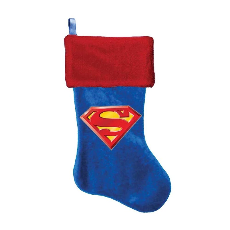 Kurt Adler Superman Logo Applique Stocking  19-Inch