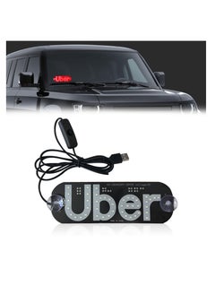 Led Light Signs for Car, Programmable Flexible LED Sign, Control by Bluetooth APP, Glow LED Sign for Car Windshield, Led Car Sign Decal Stickers with USB Plug, Suction Cups Cab Indicator Light