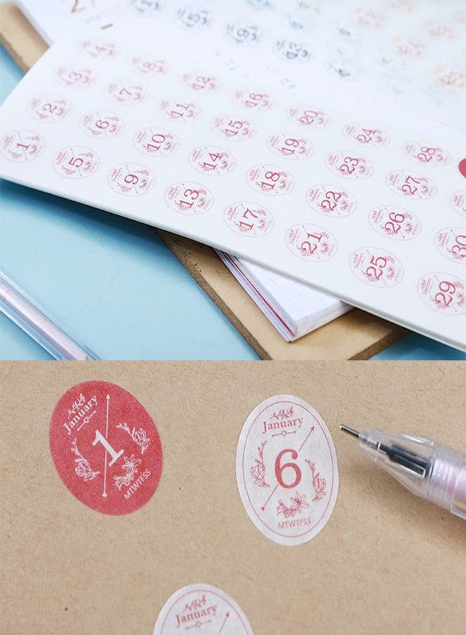 Aixoom 12 Monthly Date Stickers in Colors, 365 Daily Planner Number Stickers, Decorative Sticker Accessories for Customizing Undated Planners, Calendar, Notebooks - Image 5