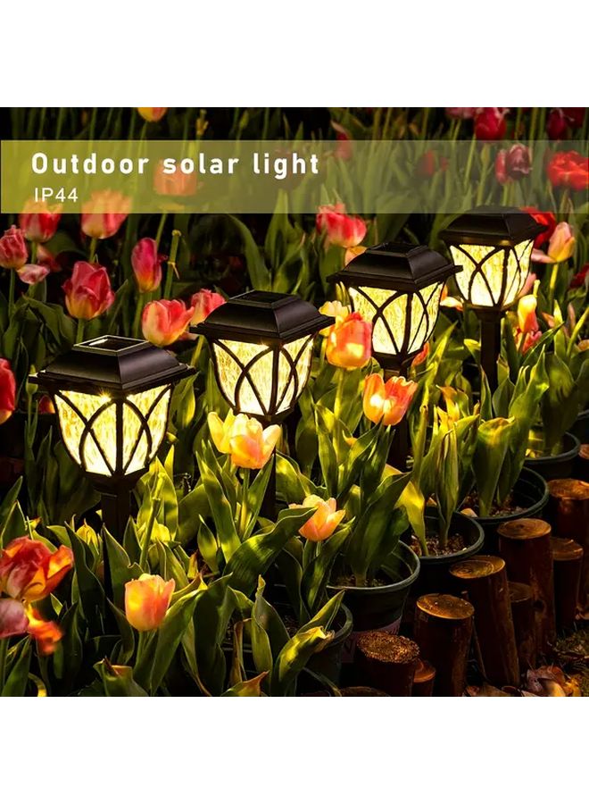 6 Pack Outdoor Solar Retro Square Grid Landscape Lawn Lights Warm Light - Image 2