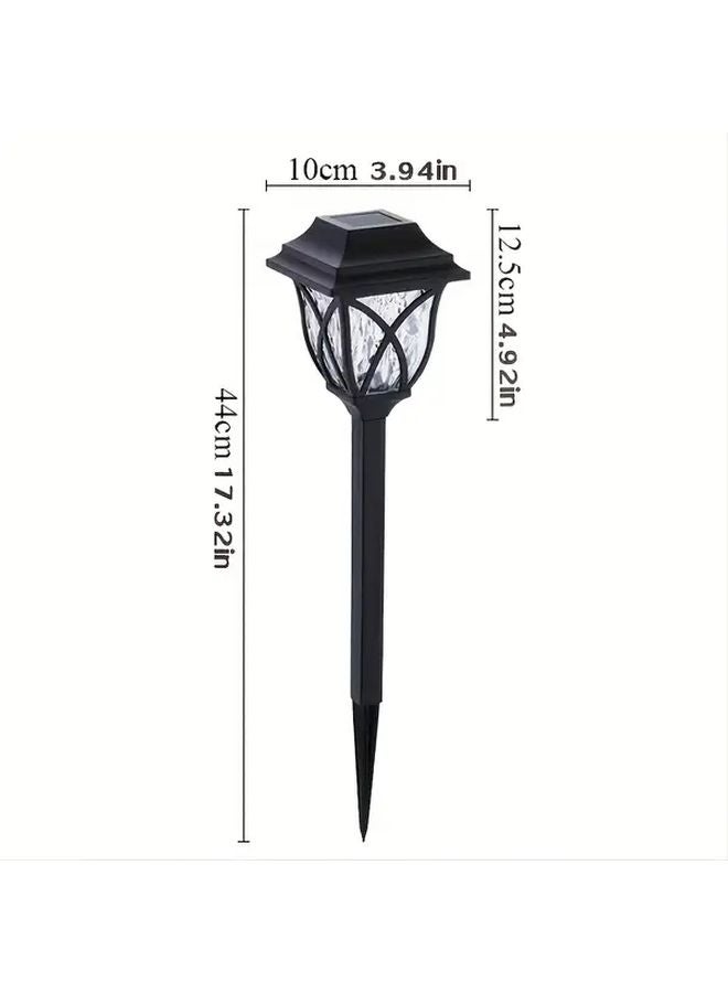 6 Pack Outdoor Solar Retro Square Grid Landscape Lawn Lights Warm Light - Image 4