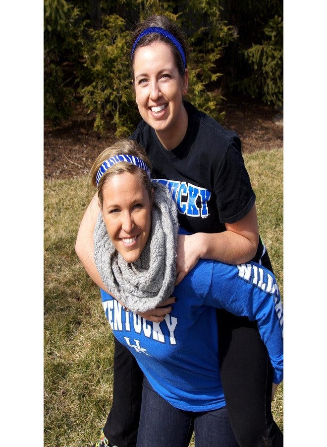 Sweaty Bands Womens Girls Headband - Non-Slip Velvet-Lined Sparkly Hairband - Viva Diva Royal Blue 1-Inch - Image 3