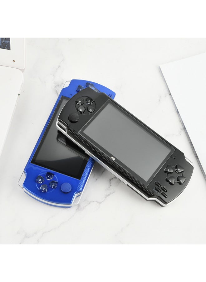 X6 Game Machine 4.3 Large Screen Nostalgic Handheld 128 Arcade Retro Handheld Game Machine PSP Game Machine Spot-Product Color:Blue-Model:X6 Special Edition - Image 4