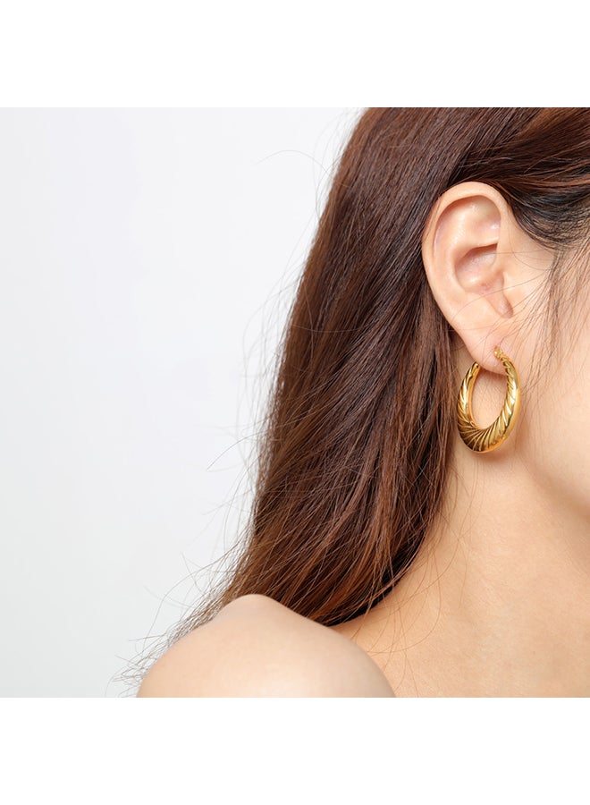 Irregular Hollow Thread Earrings Niche High-End Personality Exaggerated Earrings For Women - Image 3
