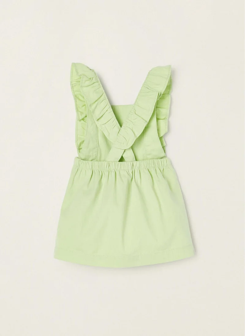 Zippy Twill Dress with Frills for Newborns