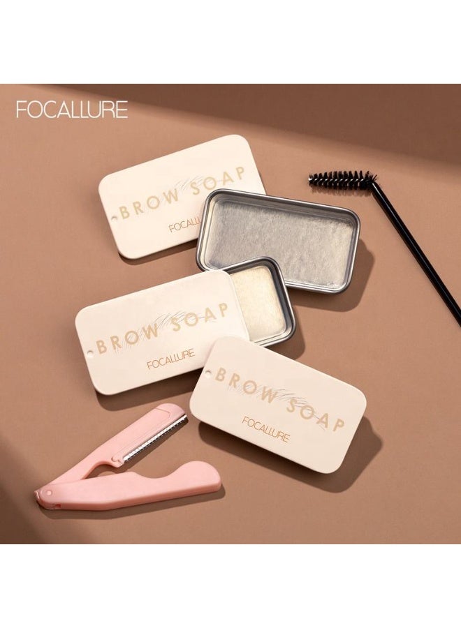 FOCALLURE Eyebrow Brushing Soap FA-182-3-Pices - Image 2