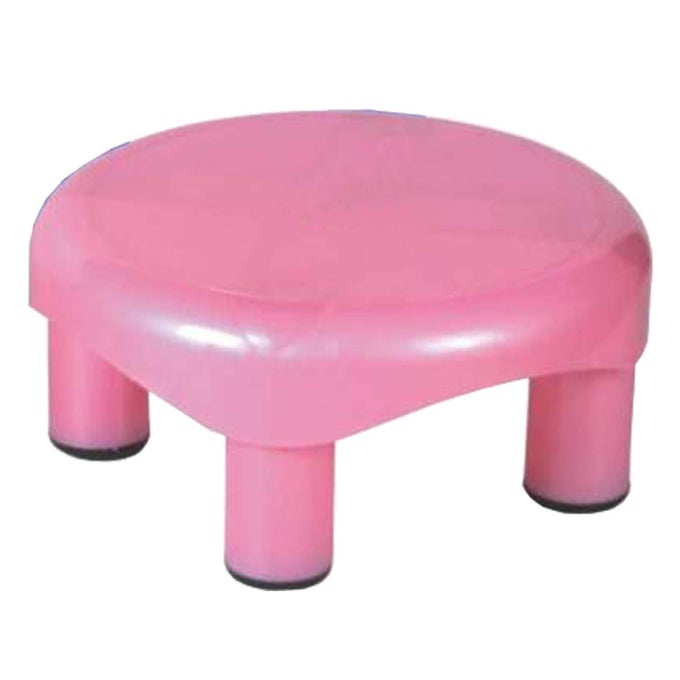 PLASTIC STRONG ROUND BATHROOM STOOL MULTICOLOUR