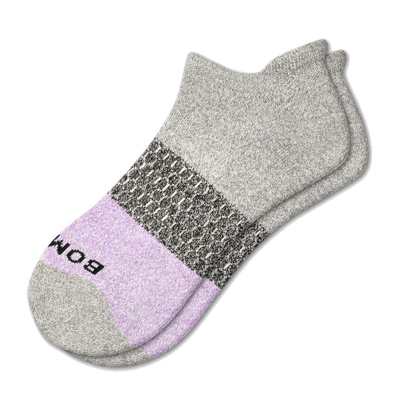 Bombas Women's Ankle Socks (Wisteria/Grey, Medium)