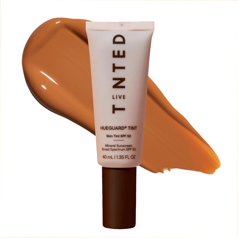 LIVE TINTED Live Tinted Hueguard Skin Tint SPF 50 - Tinted Mineral Sunscreen with Light-Medium Buildable Coverage With a Hydrating and Radiant Finish - Water and Sweat Resistant, 1.35 fl oz - Shade 05 