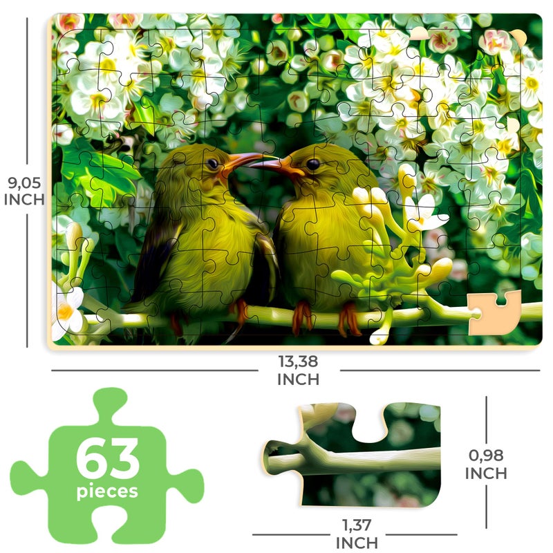 QUOKKA 63 Piece Dementia Activities for Adults  3 Set Dementia Puzzles for Elderly  Large Piece Gifts Products for Seniors  Alzheimers Jigsaw Puzzle Games for Adults with Birds and Cats - Image 3