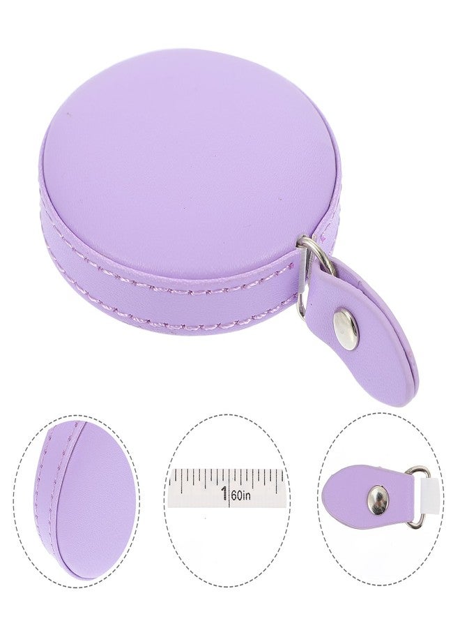 HEMOTON Sewing Tape Measure, 150 cm 60 Inch Leather Retractable Body Measuring Tape，Tailor Fabric Small Tape Measure for Body Fabric Sewing (1 Pack, Purple) - Image 3