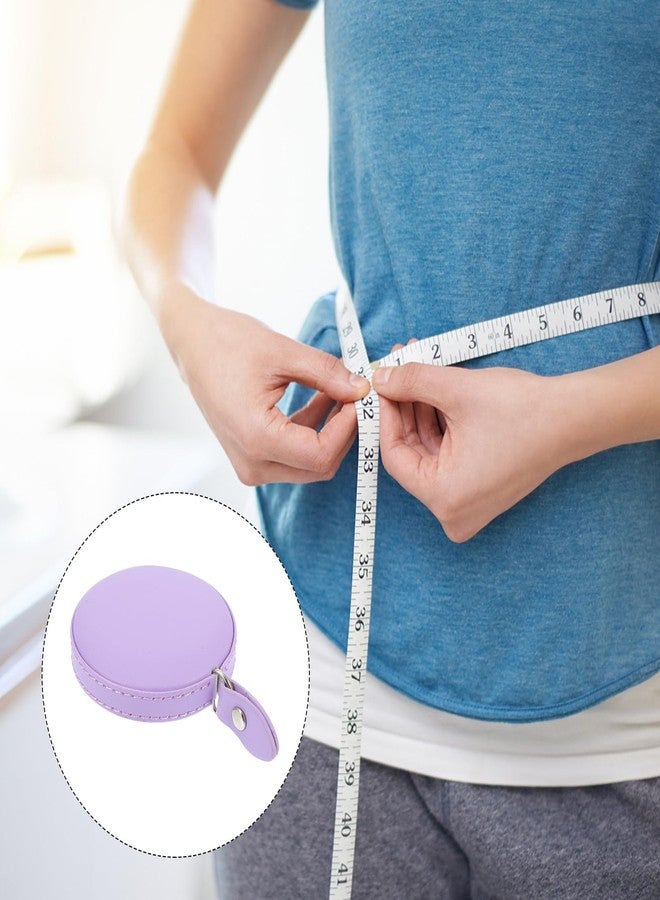 HEMOTON Sewing Tape Measure, 150 cm 60 Inch Leather Retractable Body Measuring Tape，Tailor Fabric Small Tape Measure for Body Fabric Sewing (1 Pack, Purple) - Image 5