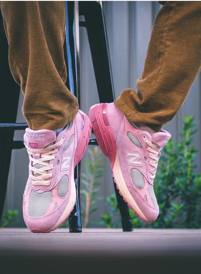 New Balance 993 Casual Athlesiure/Colorblock Sneakers Pink For Men/Women/Students  - Image 5