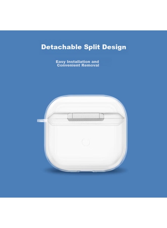 Inkaida جراب حماية مناسب لسماعات AirPods 4، جراب سماعات أبل، جراب سماعات بلوتوث لاسلكية، مقاوم للصدمات، تصميم مبتكر مانع للانزلاق، صندوق تخزين للموسيقى+ - Image 2
