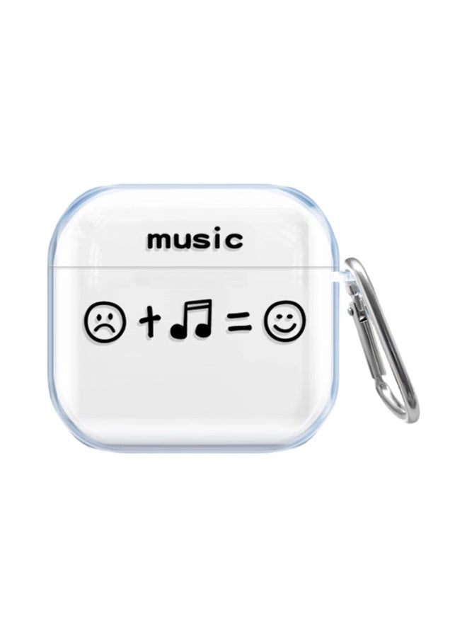 Inkaida جراب حماية مناسب لسماعات AirPods 4، جراب سماعات أبل، جراب سماعات بلوتوث لاسلكية، مقاوم للصدمات، تصميم مبتكر مانع للانزلاق، صندوق تخزين للموسيقى+ - Image 1
