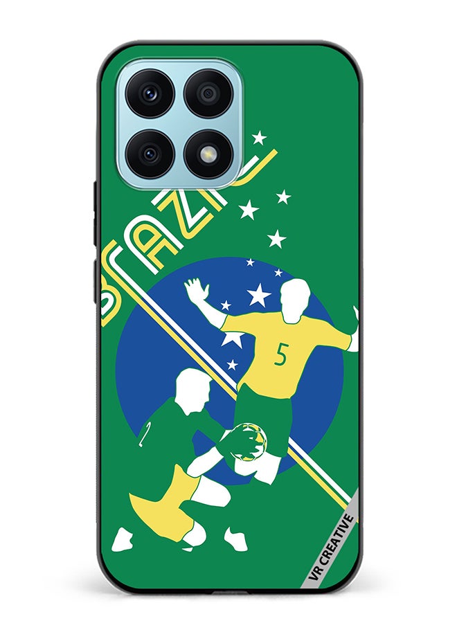 VR CREATIVE Protective Case Cover For Honor X8a Brazil Football Soccer Players Design Multicolour - Image 1